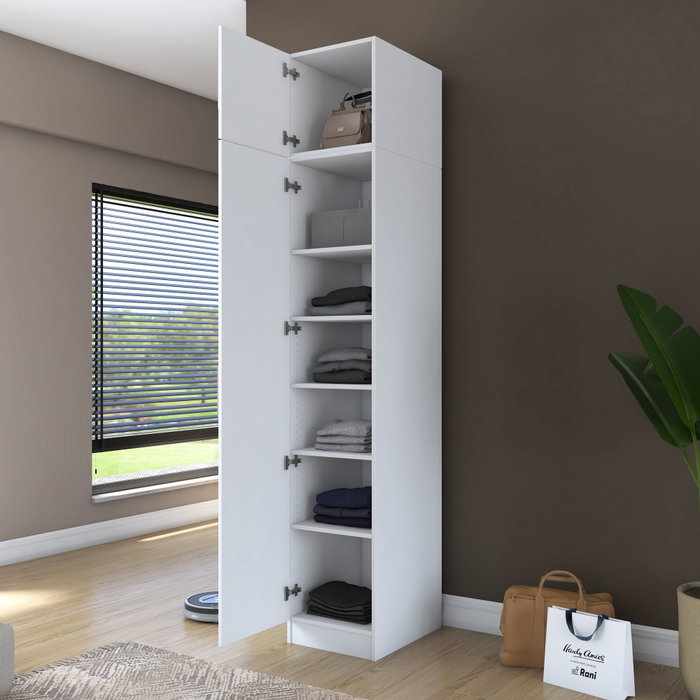 Hanah Home Armario Blanco con Estanterías